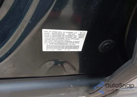 2016 Honda Pilot Elite из США, поврежденный, VIN 5FNYF6H03GB003253